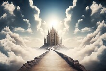 Illustration Of Way To Heaven Kingdom Among The Clouds