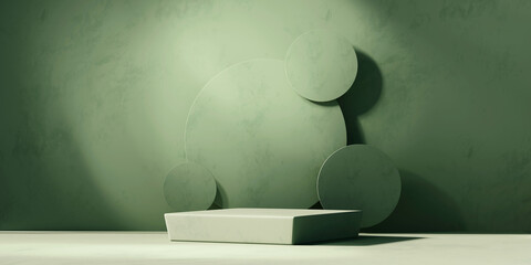 Poster - 3D rendering abstract platform podium product presentation background