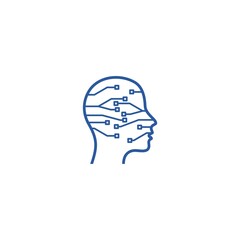 Poster - ai, artificial, artificial intelligence icon isolated on white background