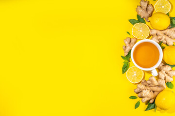 Wall Mural - Ginger lemon tea