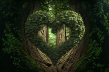 Heart Made Of Trees And Leaves, San Valentines’ Day