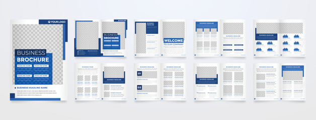 Wall Mural - brochure template with modern concept and minimalist layout use for business profile and product catalog