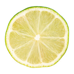 Wall Mural - A slice of lime isolated. Full depth of field. Transparent file.