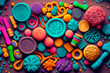 creative hobby multicolored clay and plasticine texture