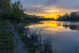 Fototapeta Łazienka - sunrise over the river
