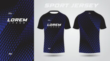 Black Blue T-shirt Sport Jersey Design