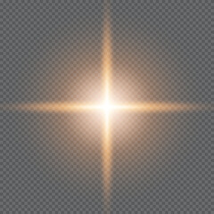 Poster - Special lens flare light effect. Light effects. Magical explosion with star dust. Yellow energy flash. Vector light stars. Star burst. Vector illustration