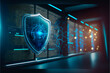 Cyber defence, A Conceptual Image of a Cyber Shield on a Server