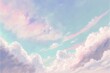 pastel horizon of clouds and sky AI Generative