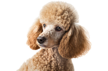 Wall Mural - Poodle dog isolated, generative ai , PNG	
