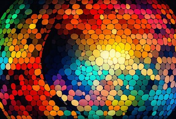 Wall Mural - abstract background with color circles in different shades of the same color