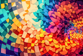 Wall Mural - Abstract colorful background with swirls. Vector illustration for your design.