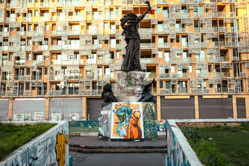 Wall Mural - Monument on a Square of Martyrs in Beirut capital city near Al-Amin Mosque. Beirut. Lebanon. 