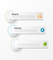 Canvas Print - Business Infographic. Modern infographic template. Abstract diagram with 3 steps, options, parts, or processes. Vector business template for presentation. Creative concept for infographic