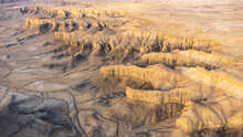 Canyon With Rocky Formations In Desert