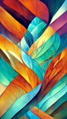 Wall Mural - glass fractal colorful background design illustration generative ai content by midjourney