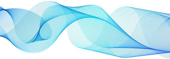 blue line wave abstract design element.