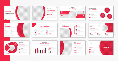 Wall Mural - Corporate template presentation design and page layout design, business presentation slideshow for brochure, company profile, website report, finance