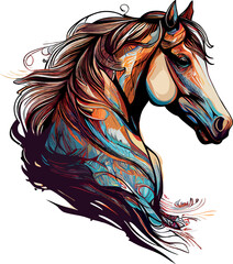 Poster - horse head vector illustration