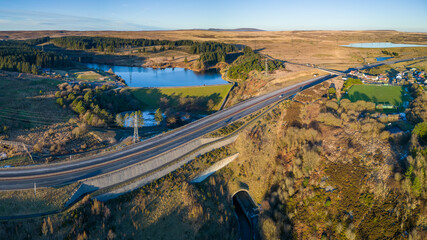Canvas Print - Aerial view of the A465 