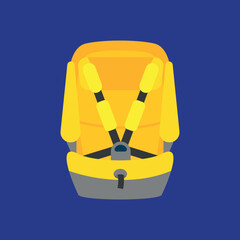 Poster - Yellow baby car seat - illustration