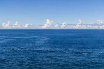 Canvas Print - Beautiful sea view with white cloud