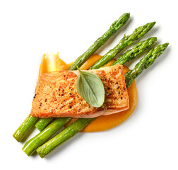 Canvas Print - roasted salmon steak