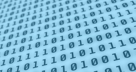 Composition of binary coding on white background