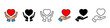 © tutti_frutti - Hand hold heart simple line illustration, conceptual icon