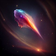 Aufkleber - Beautiful abstract illustrations Comet and star on a background. 