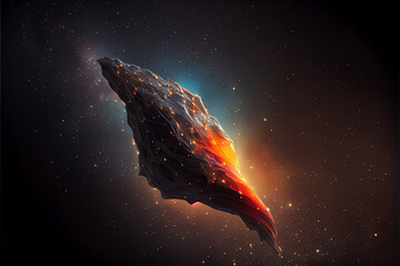Aufkleber - Beautiful abstract illustrations Comet and star on a background. 