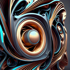 Poster - Beautiful abstract illustrations Loud Speaker  on a background. 