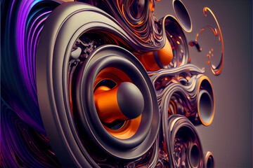 Poster - Beautiful abstract illustrations Loud Speaker  on a background. 