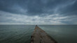 © Cavan Images - Otrada beach in Odessa, Ukraine, in a gloomy summer morning. Dark clouds asperatus over the sea until dawn.