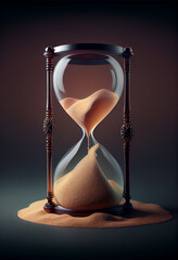 Poster - Beautiful abstract illustrations hourglass on black  on a background. 