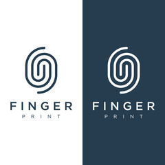 Wall Mural - modern human fingerprint vector logotype. fingerprint for identity, business card, technology, digit