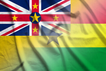 Niue and Ghana political flag international contract GHA NIU