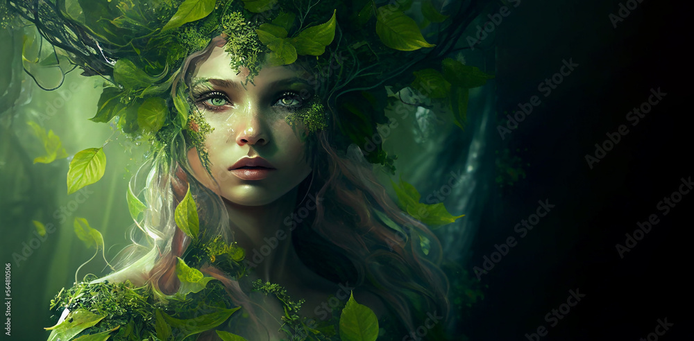 earth element girl drawing