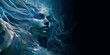Water element woman goddess fantasy human representation. Generative AI model
