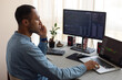 © Demetr White/Stocksy - a man monitors the kroptocurrency market
