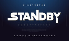 Urban Standby Trendy Font Typeface. Simple Futuristic Digital Typography