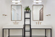 © Trinette Reed/Stocksy - Modern design bathroom with two sinks