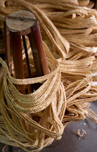 Closeup Of Material For Woven Straw Hats