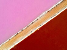 Pink And Brown Diagonal Salt Lake Abstract