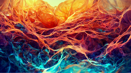 Poster - Gradient blob abstract glow background. illustration Generative AI Content by Midjourney
