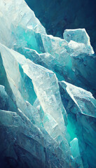Poster - ice background abstract high quality illustration Generative AI Content by Midjourney