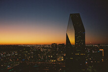 Dallas Skyline At The End Of A Sunset