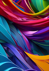 Poster - Abstract colorful glass background illustration Generative AI Content by Midjourney