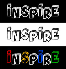 Wall Mural - inspire typography vector for print t shirt