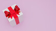 © Aleksei - white valentines gift box in pink background